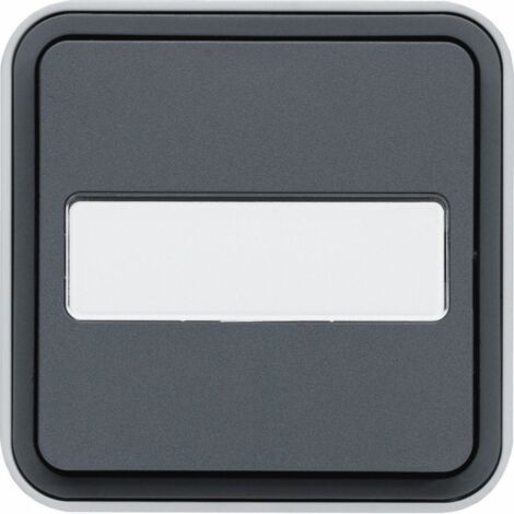 Hager WNC025 cubyko Poussoir porte-étiquette 1F saillie gris IP55