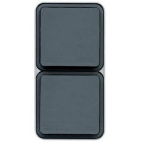 Hager   WNC132   cubyko Prise double verticale 2P plus T gris