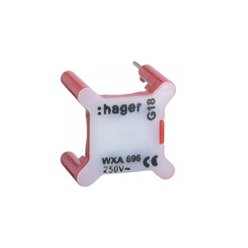 Hager - Gallery WXA691 Sight glass for switch - 230V - Red