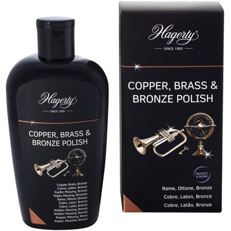 Hagerty Copper Brass & Bronze Polish 250 ml I Lucidante efficace su bronzo ottone rame per una nuova brillantezza I Crema lucidante per vasi sculture stoviglie in rame decorazioni strumenti musicali