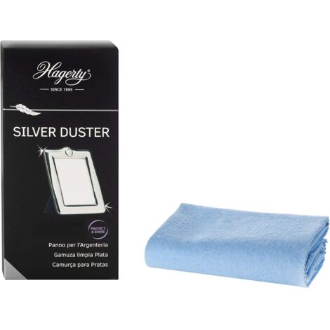 Hagerty Silver Duster Panno per Pulire l'Argento Con Antiossidante 55x35cm I Cotone Impregnato Lucida Argento I Efficiente per Vasi, Cornici in Argento o Metallo Argentato