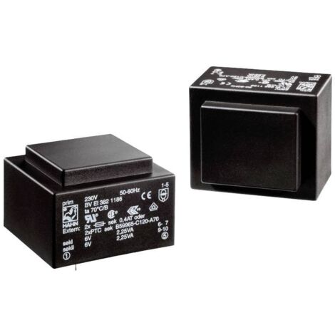Hahn BV EI 382 1189 Transformateur pour circuits imprimés 1 x 230 V 1 x 9 V/AC 4.5 VA C548432