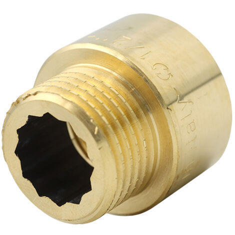 Hahnverlängerung 1/2"x15mm Messing Gewindeverlängerung