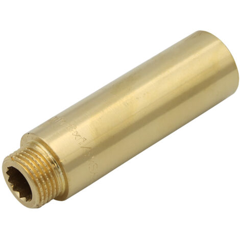 Hahnverlängerung 1/2"x80mm Messing Gewindeverlängerung