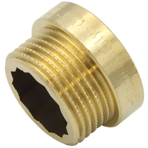 Hahnverlängerung 1"x10mm Messing Gewindeverlängerung Rohrverlängerung