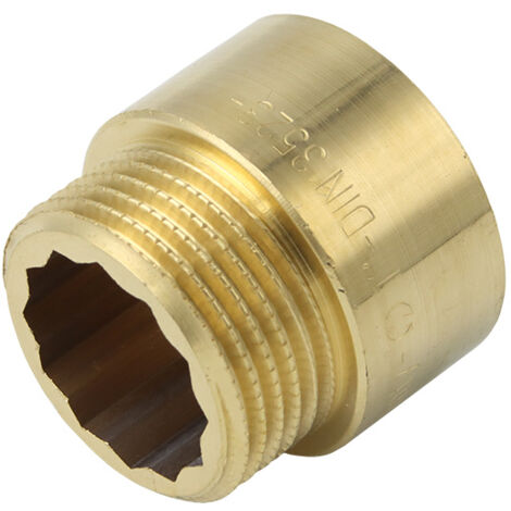 Hahnverlängerung 1"x20mm Messing Gewindeverlängerung Rohrverlängerung