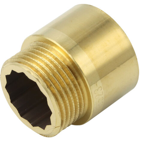 Hahnverlängerung 1"x25mm Messing Gewindeverlängerung Rohrverlängerung