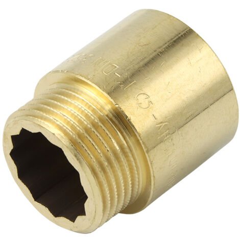 Hahnverlängerung 1"x30mm Messing Gewindeverlängerung Rohrverlängerung