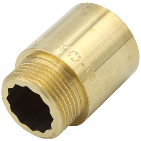 Hahnverlängerung 3/4"x30mm Messing Gewindeverlängerung