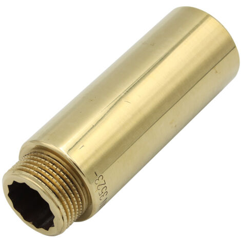 Hahnverlängerung 3/4"x80mm Messing Gewindeverlängerung