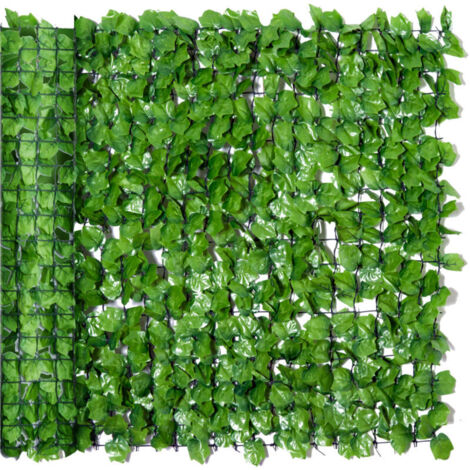 Haie Artificiel Brise-Vue décoration Rouleau 3L x 1H m Feuillage réaliste Anti-UV Vert