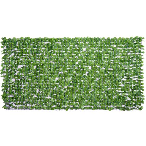 Haie artificiel érable brise-vue décoration rouleau 3L x 1,5H m feuillage réaliste anti-UV vert