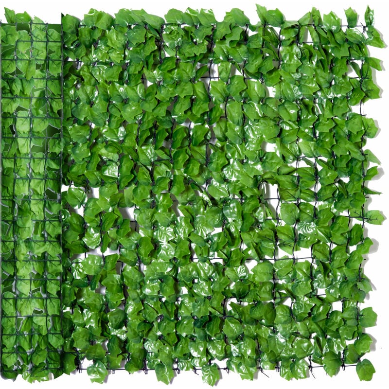 Haie artificiel érable brise-vue décoration rouleau 3L x 1H m feuillage réaliste anti-UV vert