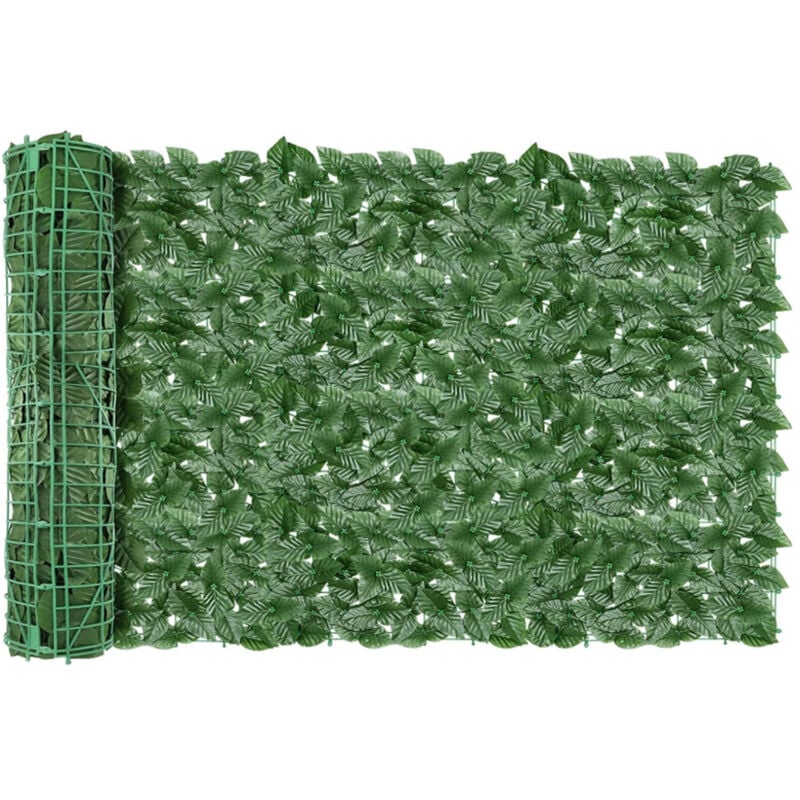 Haie Artificielle 1x3M, Mur Vegetal Artificiel Exterieur, Brise Vue Jardin Décoration, Clôture de Feuilles Artificielles, 100 Pcs Serre Cable