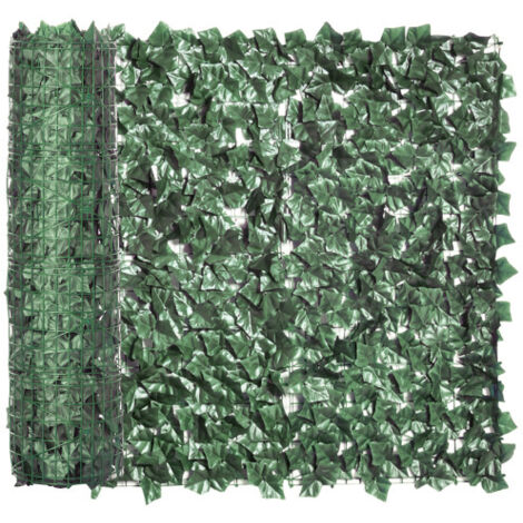 Haie Artificielle 300x100cm cm Brise Vue Clôture de Lierre Artificiel Intimité Support en Tissu Maillé et Joint Renforcé Déco Fausses Feuilles pour Jardin, Extérieur, Cour, Balcon, Terrasse, Patio