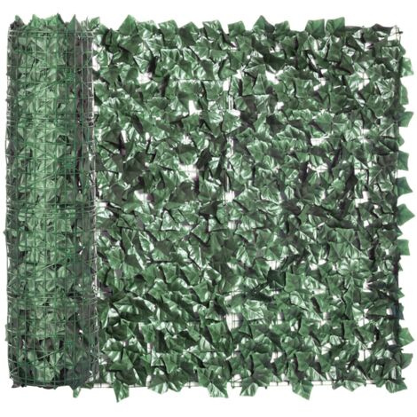 Haie Artificielle 300x100cm - Plante Brise-Vue Vert Foncé pour Jardin et Terrasse, Résistante aux UV et Sans Entretien