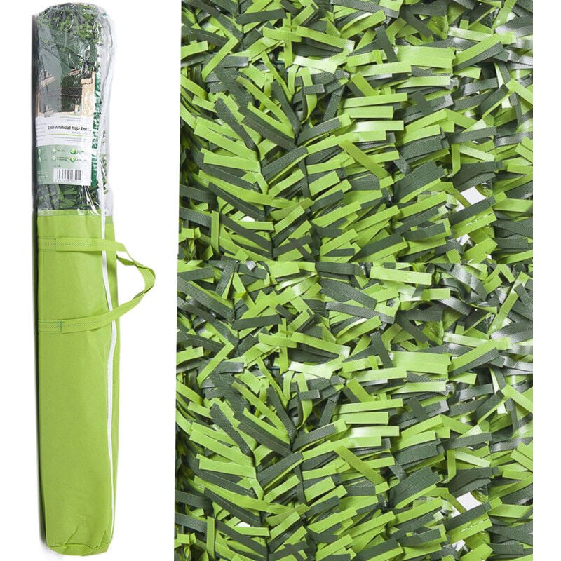 Haie de Jardin Artificielle 2x3 m Clôture de Protection de Jardin à Feuilles bicolore larges avec Dissimulation à 95%