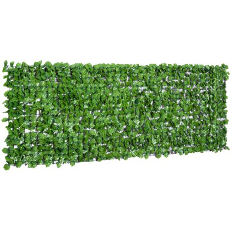 Haie Artificielle Brise-Vue Rouleau 3x1m Vert Feuillage Réaliste Anti-UV Décoration Extérieur