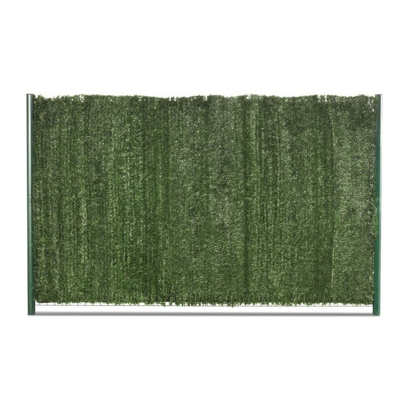 Haie artificielle occultante 129 brins premium 3m x H1m20 - 2 nuances de vert