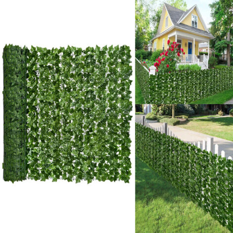 Haie artificielle en plantes 1x3 m, décoration de clôture de jardin