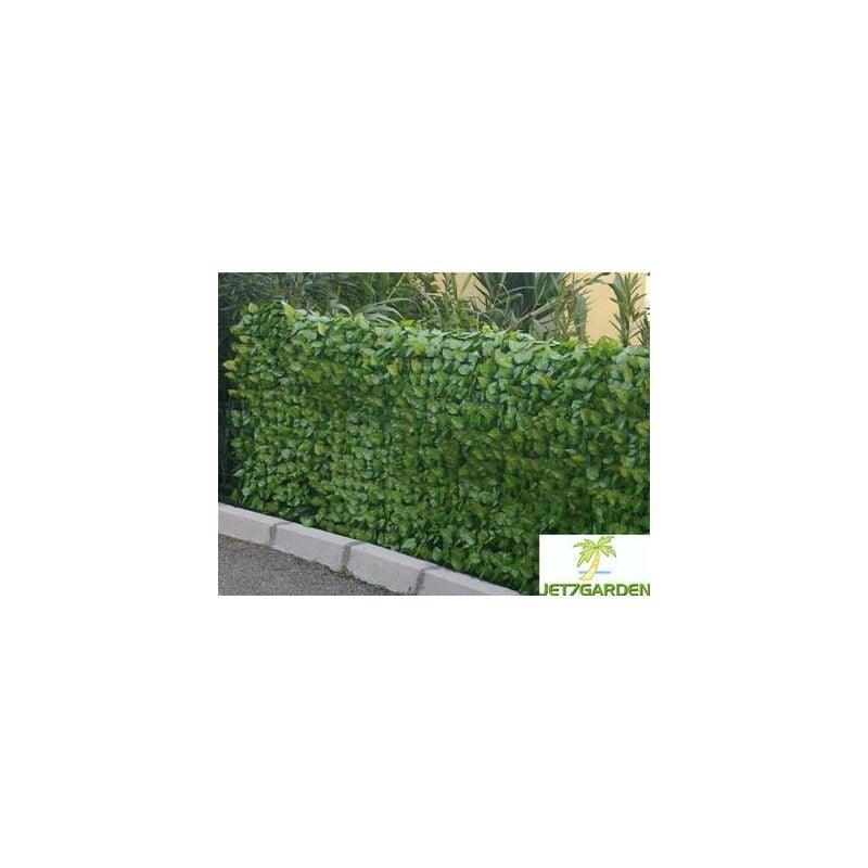 Rouleau haie artificielle Jet7garden 1,50x3m - vert tendre - feuilles de rosier