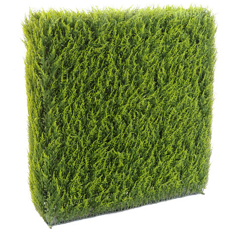 HAIE artificielle haute gamme Spécial extérieur / Cyprès artificiel Juniperus vert - Dim : 152 x 31 x 100 cm