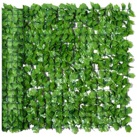 Haie Artificielle Occultation-UV Résistante-Entretien Facile-PVC Vert 300x100 cm Décoration Balcon-Mur
