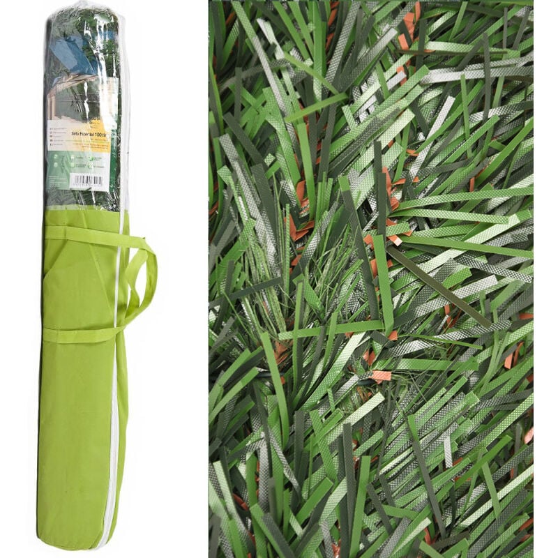 Haie de Jardin Artificielle 1x3m Clôture de Protection de Jardin à Feuilles Tricolore avec Dissimulation à 100% Cloture Haie