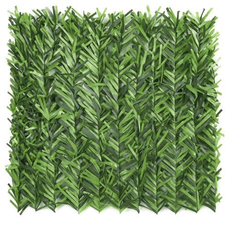 Haie synthétique artificielle 2 pcs.cm.300x100h sapin à feuilles persistantes arelle - Salon