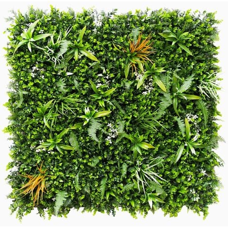 Haie vegetale artificielle ultra-realiste Savane MGS Plaque de 1M x 1M