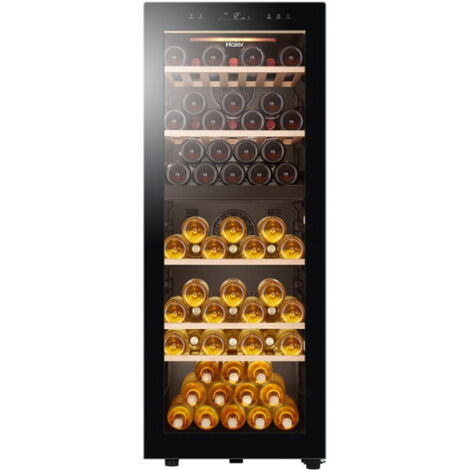 Haier – Cave à vin multi-température 79 bouteilles – Contrôle de température 5°C à 20°C – Porte vitrée anti-UV – Classe énergétique G - HWS79GDG