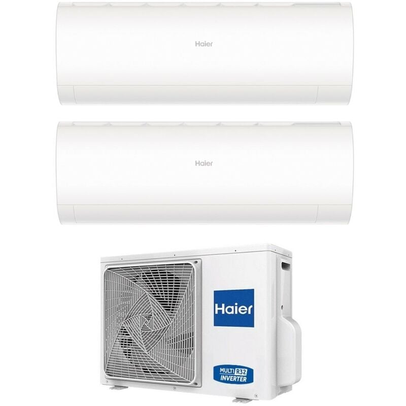 Haier - Climatiseur rèversible Dual Split Série pearl 9+12 avec 2U50S2SM1FA R-32 Wi-Fi intégré 9000+12000 - Nouveau