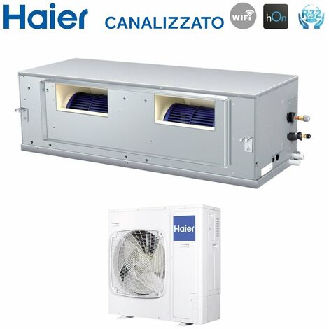Haier – Climatiseur réversible gainé 42000 Btu ADH125H1ERG – Capacité 12.0 kW – SCOP 3.7 – Wi-Fi en option – Silencieux 64 dB(A)