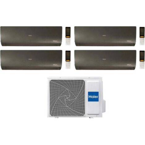 Haier Climatizzatore Quadri Split Flexis Plus Black 7+7+7+12 Con 4U75S2SR5FA Inverter Wi-Fi Classe A++