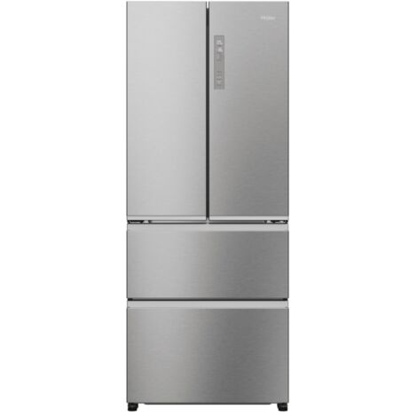 Haier HFR3718ENMM FD 70 Serie 3 Frigorifero Combinato A Libera Installazione, No Frost, Display, Classe E, Acciaio Inox