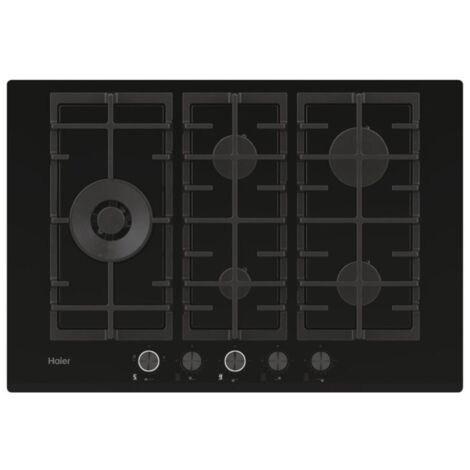 Haier I-Move Series 6 HAVG7WL5WS6B-1 Piano cottura da incasso 74.5 cm Gas 5 fuochi Vetro temperato Nero