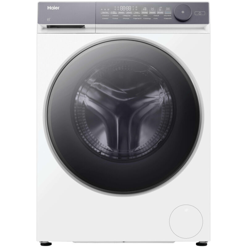 Haier X Series 7, Lavatrice Carica Frontale 12 KG, 40% più efficente della classe A, 1400 giri, Bianco, Direct Motion, Vapore, Wi-Fi, Smart AI,