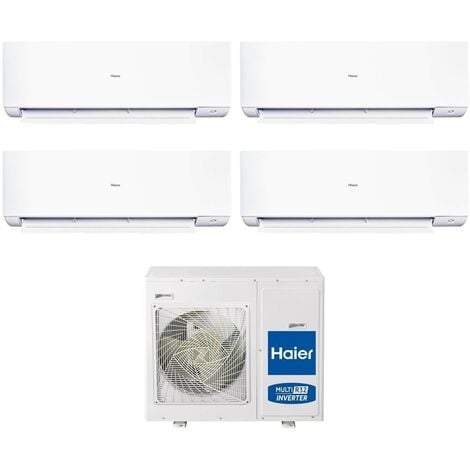 Haier Quadri Split Inverter-Klimagerät Serie EXPERT 9+9+15 mit 4U85S2SR5FA R-32 Wi-Fi Integrated 9000+9000+15000