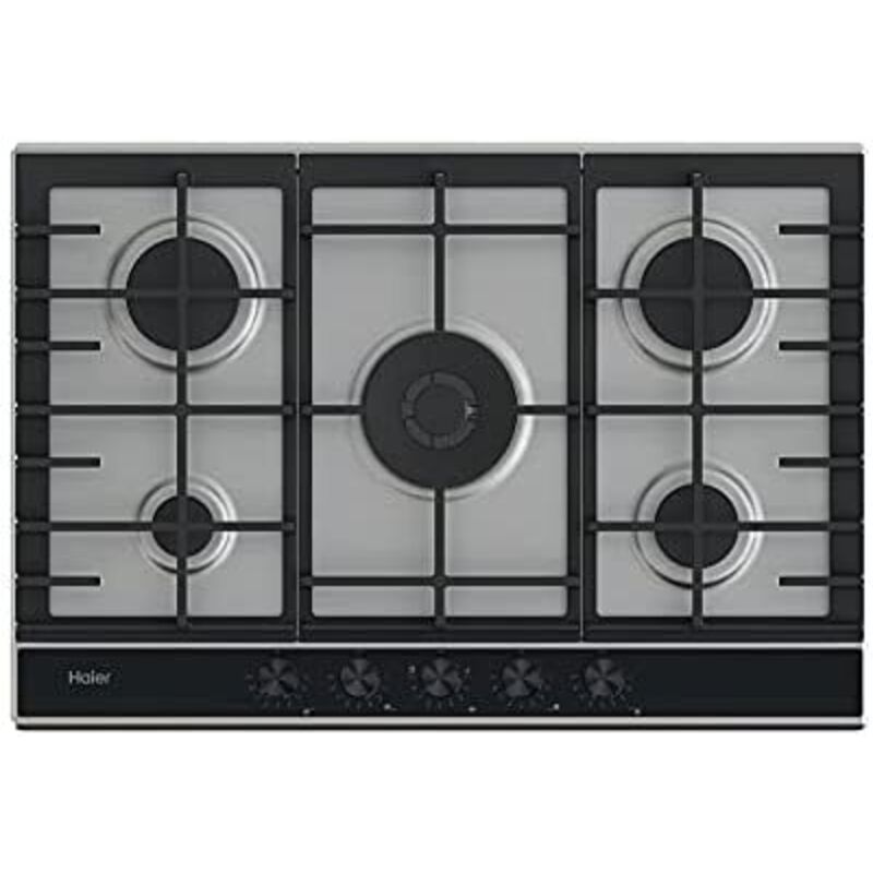 Haier Series 4 HAHG7W5XH Acciaio inox Da incasso 74.5 cm Gas 5 Fornelli