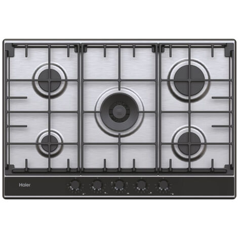 Haier Series 2 HAHG74S2X Piano cottura Acciaio inox Da incasso 74.5 cm Gas 5 Fornelli