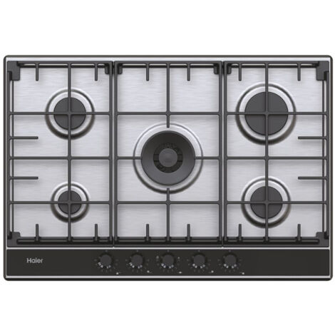 Haier Series 2 HAHG74S2X Piano cottura Acciaio inox Da incasso 74.5 cm Gas 5 Fornelli