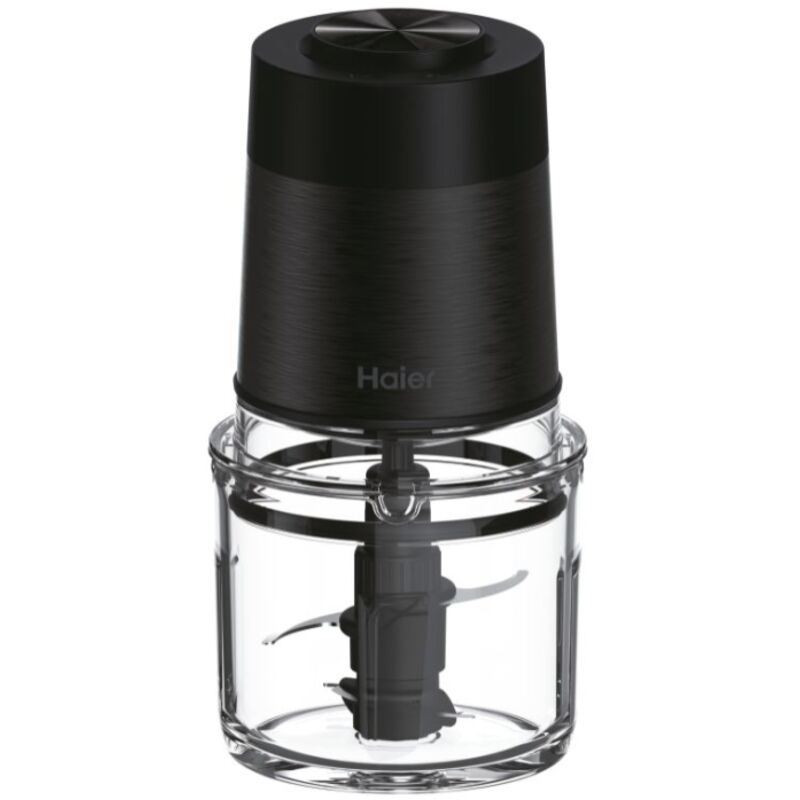 Haier I-Master Serie 5 Tritatutto 4 Lame in Acciaio Inox Ciotola in Vetro 0,5 L Nero