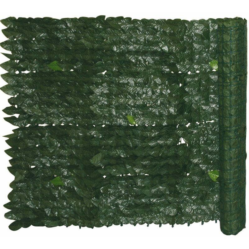Haies artificielles artificielles à feuilles persistantes avec Green Edera Feuilles 1x3m Garden Deluxe Collection