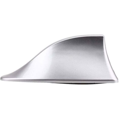 Haifischantenne, Universal-Haifischflossenantenne, Autoantenne mit AM-FM-Radiosignal, wasserdichte Basis (Silber)