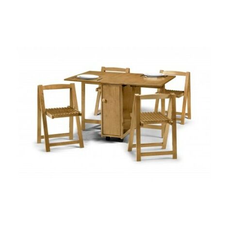 main image of "Hailey Extension Table 4 Chairs - Light Oak - Chairs"