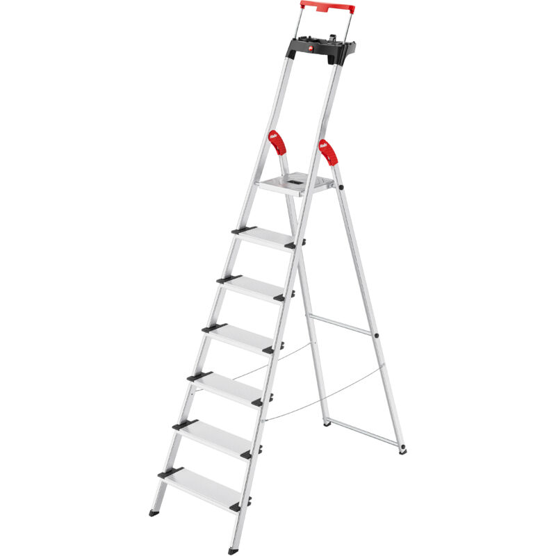 Stufenstehleiter L80 Comfortline 4 Stufen Aluminium Gesamthöhe 1610 mm Tragfähigkeit 150 kg