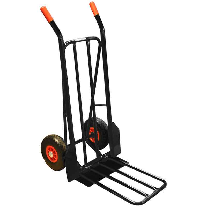 Diable de chantier professionnel - Charges lourdes - Roues increvable pu ø 260mm - Hailo