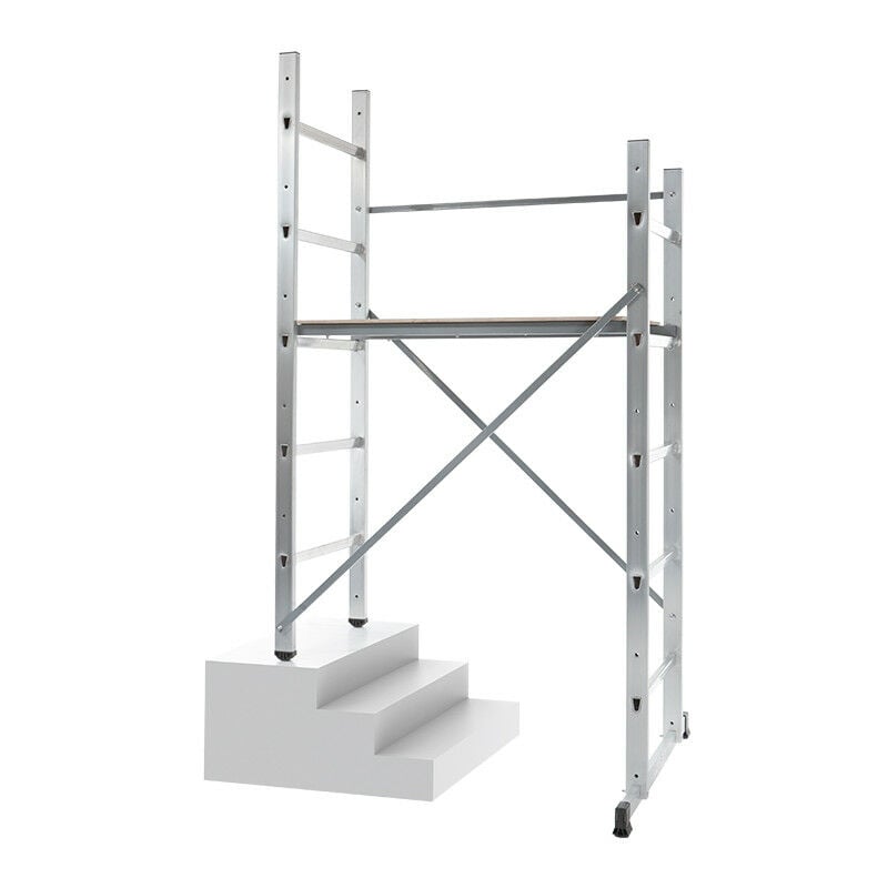 Echafaudage pour escalier intérieur et extérieur 0,9m/2,9m en aluminium Hailo Hobby 3