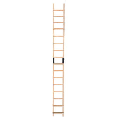 Hailo – Échelle de toit en bois épicéa traité 4m – 2x8 échelons – Charge max 150kg – Fabrication française – Pour travaux toiture