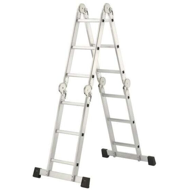 Hailo - Echelle articulée aluminium 12 échelons H.3.65 m